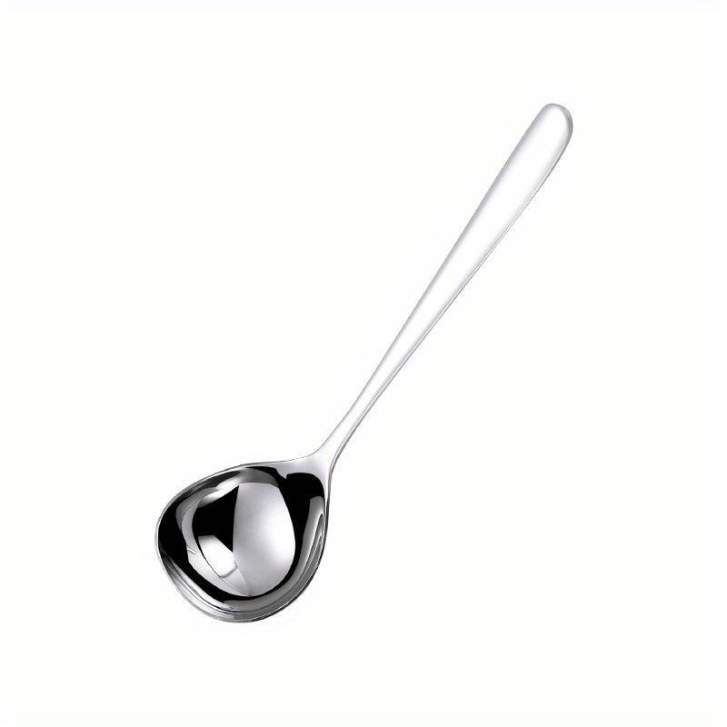 Household Kitchen Stainless Steel Soup Spoon with Long Handle for Dry Rice