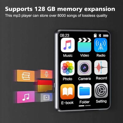 32GB MP3 Player Bluetooth 5.4 HiFi MP3 Music Player Built-in Speaker 2.4inch Touch Screen MP4 Play with E-book/Recording/Camera
