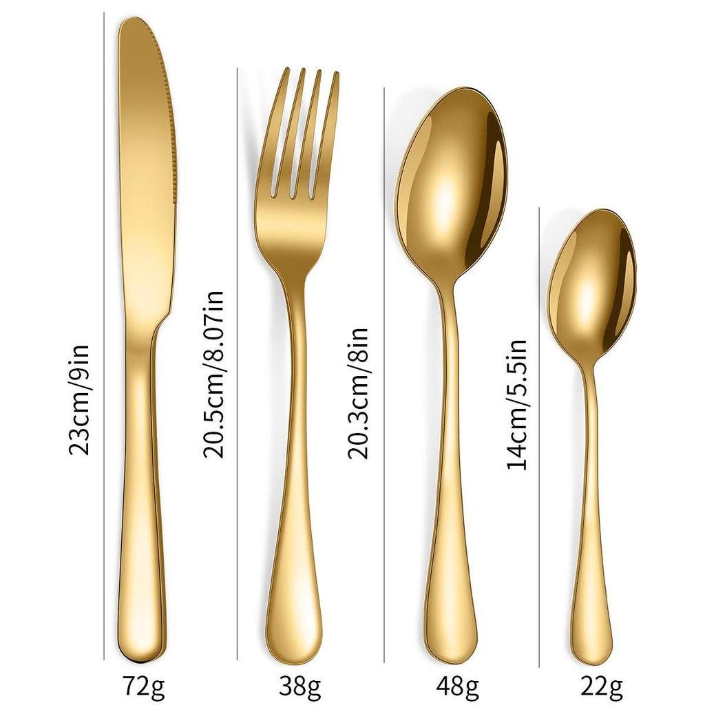 Popular 1010 Stainless Steel Tableware, Knife, Fork, Spoon Set, 24 Piece Set/16 Piece Set, Western Food Tableware Is Cheap