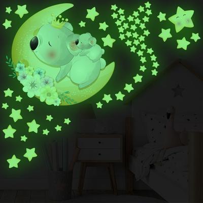 Wall Fluorescent Sticker Cute Elephant Wallpaper Glow Stickers Nightlight Star Decal Wall Sticker