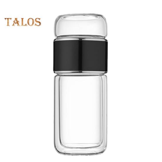 

Стеклянная бутылка для заваривания чая с двухслойной изоляцией, портативная дорожная заварка для чая с фильтром, 300 мл, герметичная чашка для питья для домашнего офиса, активного отдыха на свежем воздухе 300ML чёрный