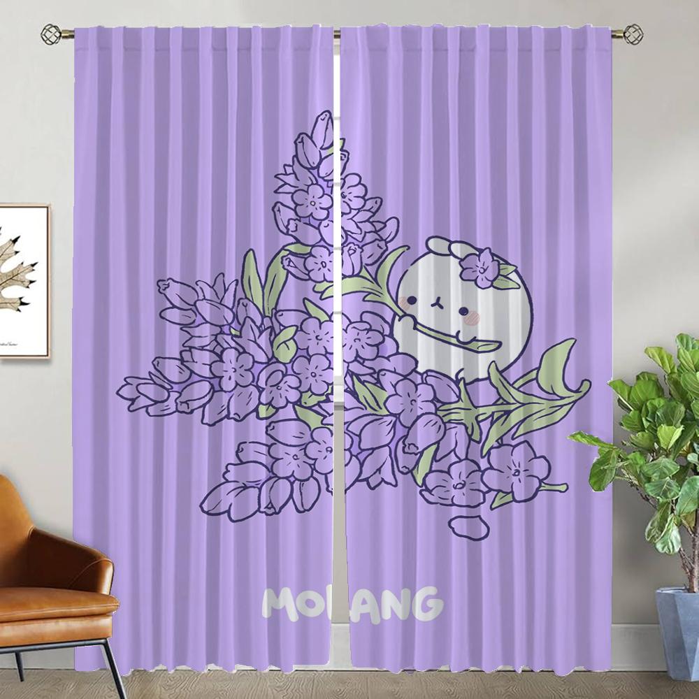 

Украшения на Хэллоуин Molang Кухонные шторы для камеры Перегородка Домашний интерьер Шторы для гостиной Затемняющие шторы Шторы W50xH70cmx2pcs-CL