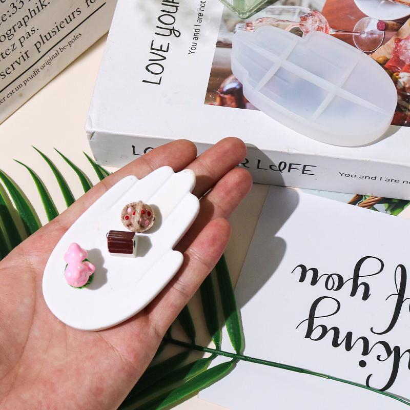 

Diy Palm Shaped Jewelry Display Plate Tray Silicone Mold Handmade Soap Holder Resin Gypsum Clay Mold Plaster Crafts Mold