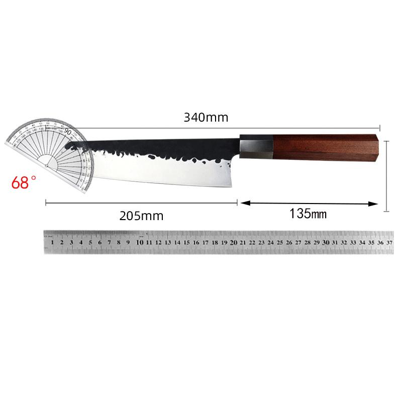 8 Inch Kiritsuke Knife 7Cr17MoV Stainless Steel Blade Wood Handle Chef Slicing Vegetables Cleaver Meat Handmade Kitchen Knives
