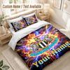 Custom Name Bedding Set 3 PiecesNewcastle United FC Print Duvet Cover + 2 Pillowcases Soft Bed Decor