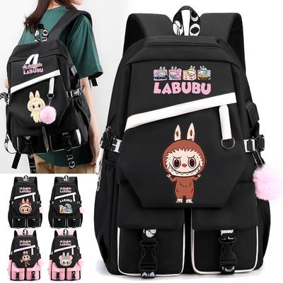 Cartoon Printed Backpack Student Teenager Girl Boy Schoolbag Large Capacity Waterproof Bookbag Women Men Travel Bag Gift