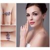 S925 Silber Mikropavé roter Korund Schmetterling Tier Ring Schmuck