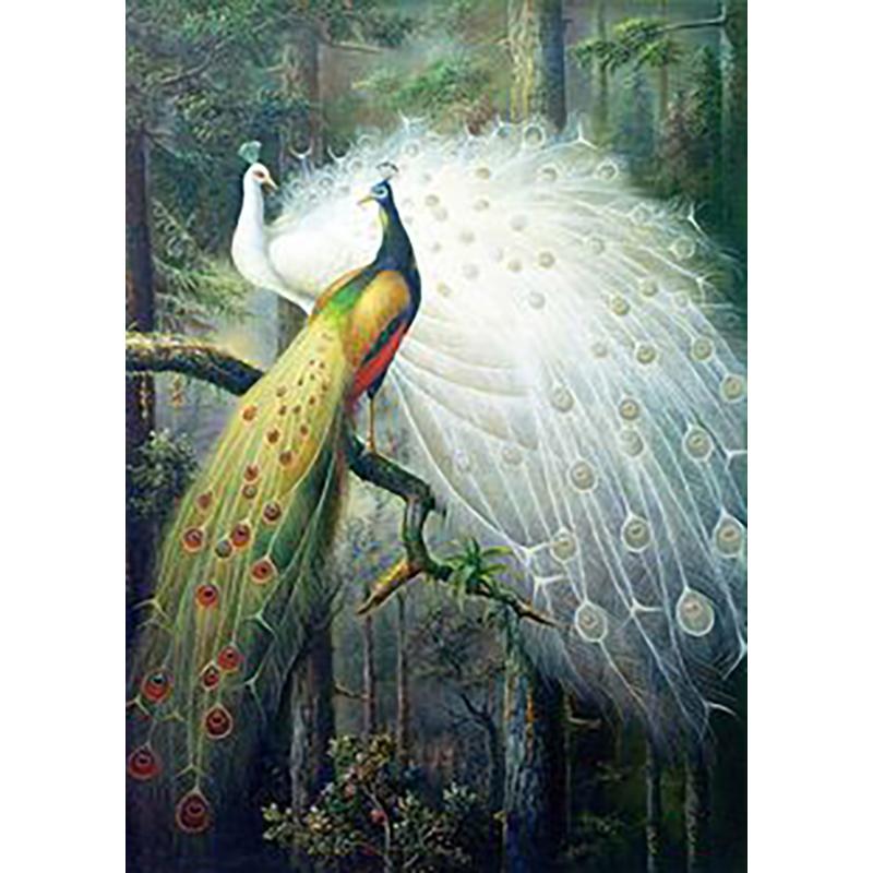 DIY Peacock 5D diamentowe malowanie w pełni z okrągłych wierteł zwierząt diamentowe hafty mozaika krzyż zestaw do szycia Wall ozdoby do dekoracji wnętrz prezent