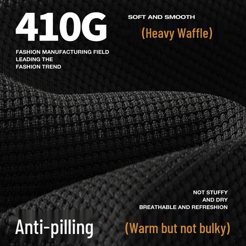 JEANSWEST LIFE Men's Waffle Knit Fleece Straight-Leg Pants