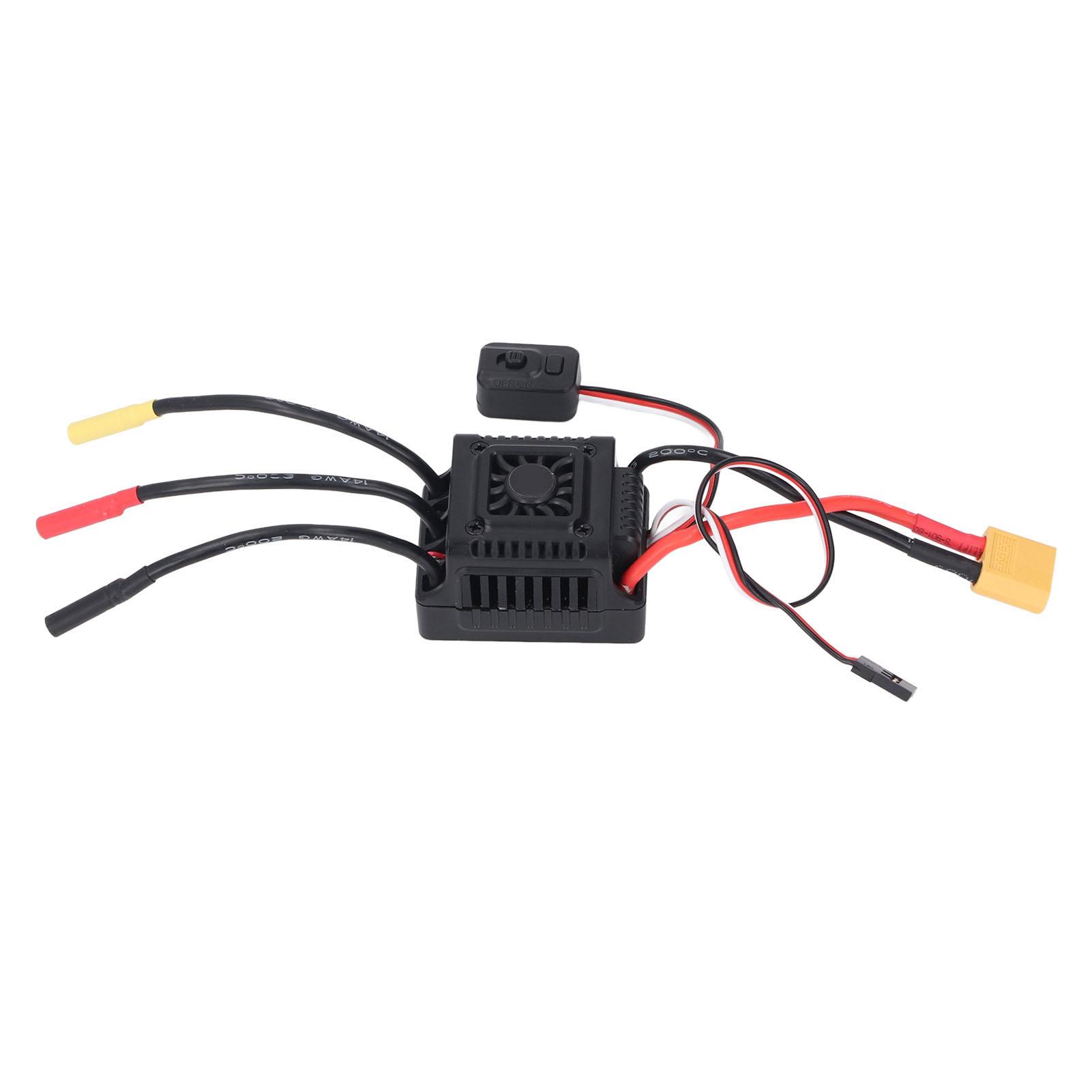 

RC Brushless ESC 45A Black Adjustable Braking Force 110 RC Car ESC with External Programming Port