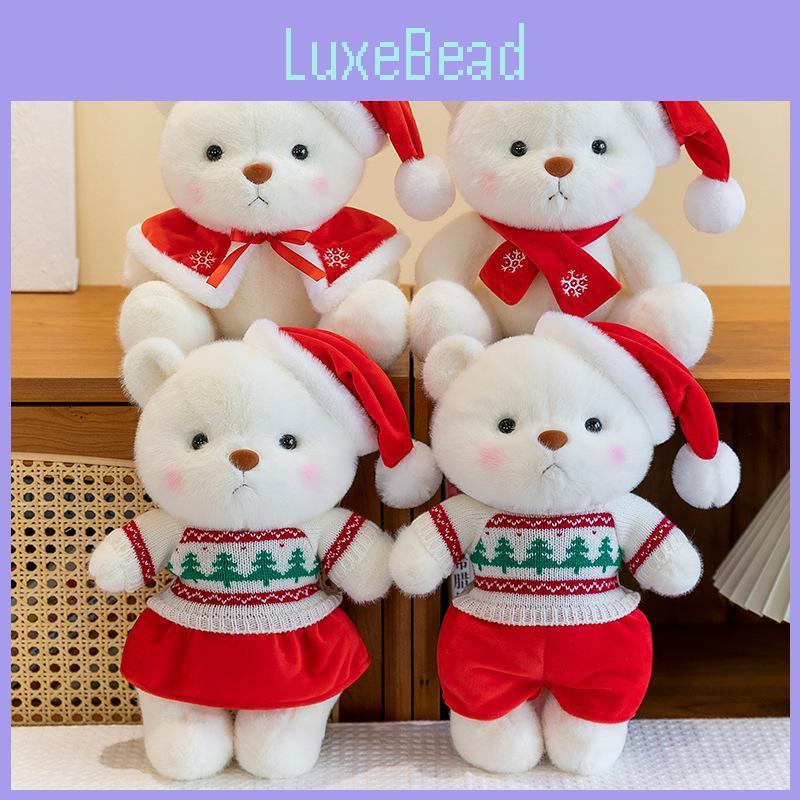 Cute Christmas Bear Plush Toy Cartoon Decoration Doll Girl Children Holiday Gift