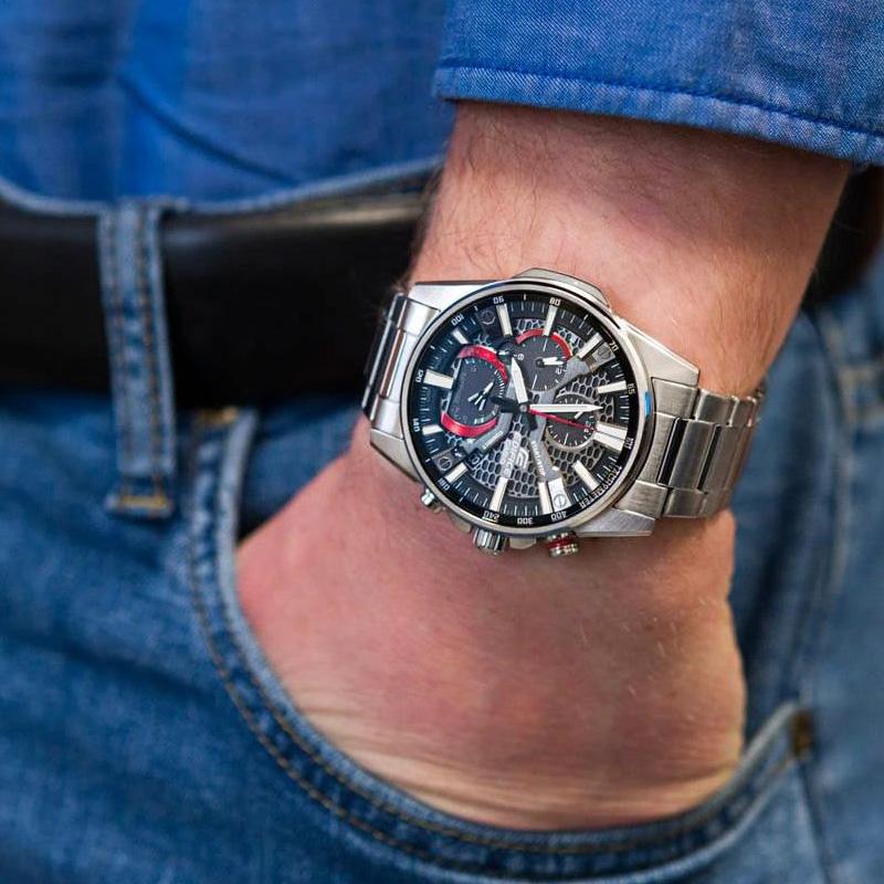 CASIO Men EDIFICE Black Watch EQB-1200D-1A EQB-1200D-1A