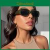 Retro Square Uv400 Sunglasses For Women With Gray Lenses And Green Frame For Outdoor Activities