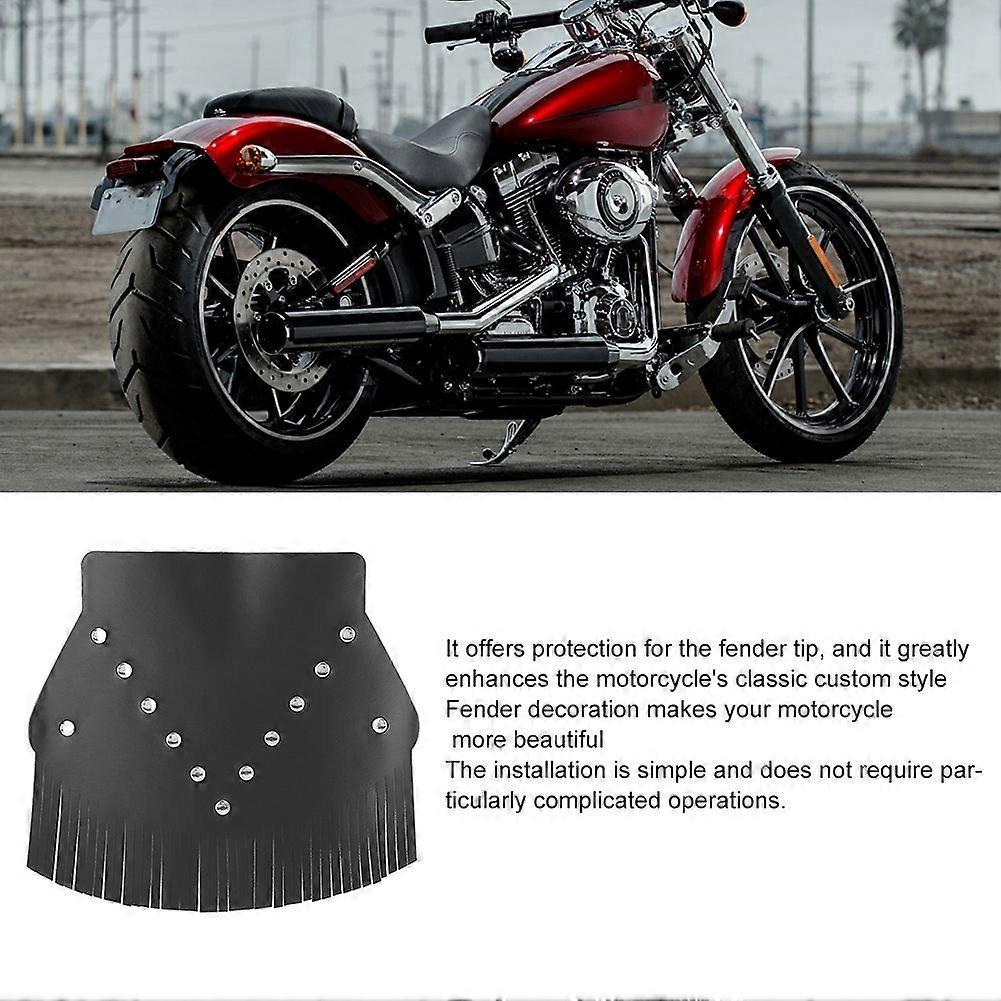 Motorcycle Rear Fender Mud Flap Motorcycle Modification Mudguard Cover Decoration(Black)