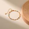 Women 18k Gold Plated Multicolor Evil Eye Adjustable Ethnic Bracelet