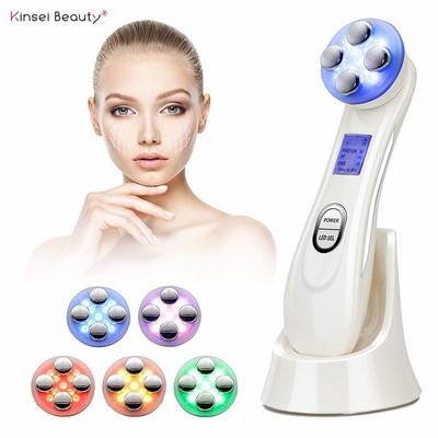 KinseiBeauty EMS LED Fotón Masajeador Mesoterapia Electroporación RF Radiofrecuencia Dispositivo de cuidado de la piel facial Estiramiento facial Apriete la máquina de belleza
