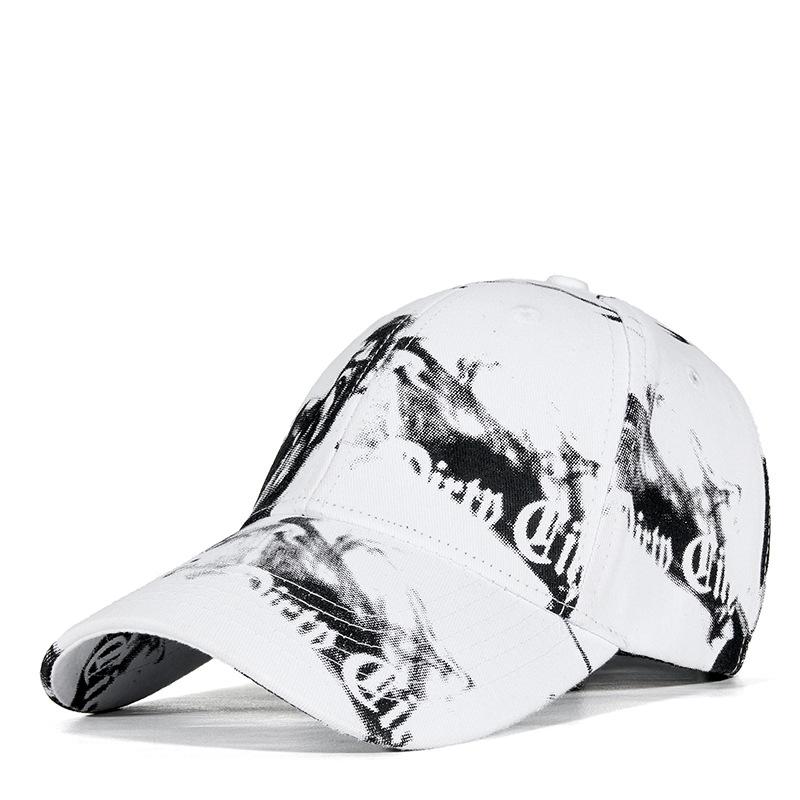 Hard Top Printed Cotton Baseball Cap Men Women Graffiti Duck Tongue Hat Casual Sun Shade Sunscreen Hat