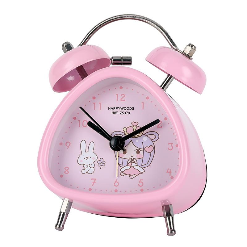 Triangle Gift Creative Metal Alarm Clock Home Children's Cute Ring Alarm Clock