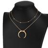 SUMENG 2024 New Fashion Multilayer Heart Necklaces Leaf Moon Choker  Pendants For Women Beach Style Jewelry Gifts