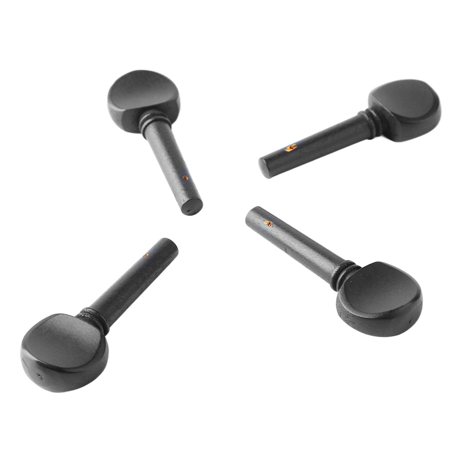 

4 шт. Колки для настройки скрипки Портативные Тонкий внешний вид Деревянные Колки для скрипки Замена Черные M00589