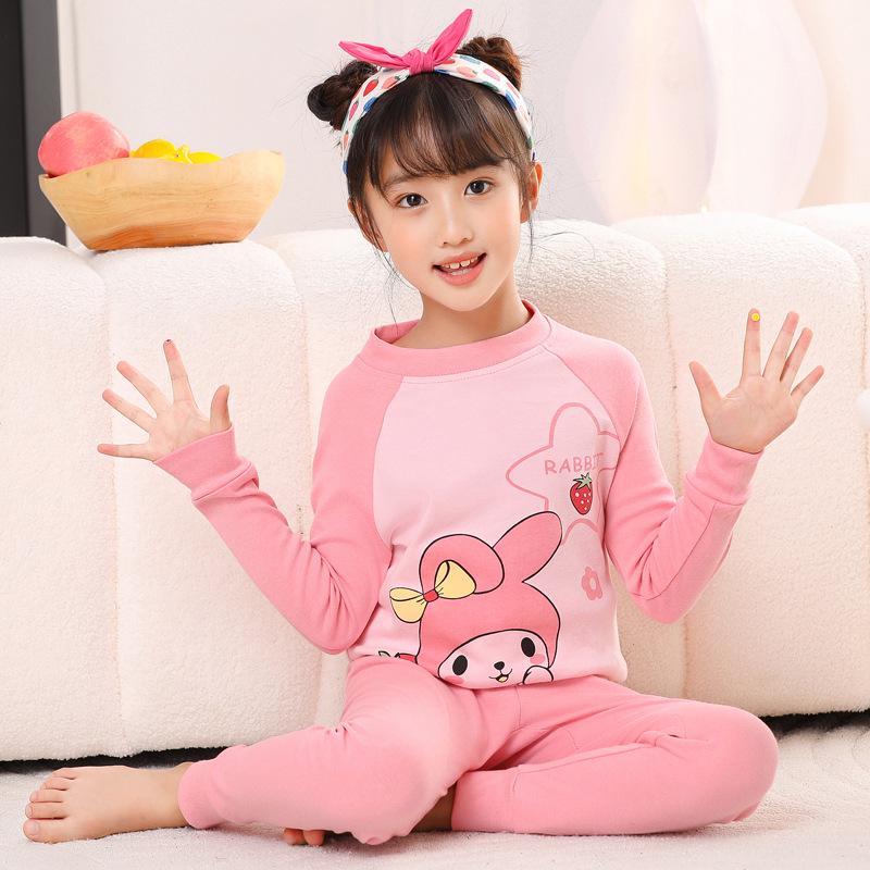 Boys' & Girls' Cotton Warm Underwear Set - Autumn Pajamas & Base Layer for Toddlers