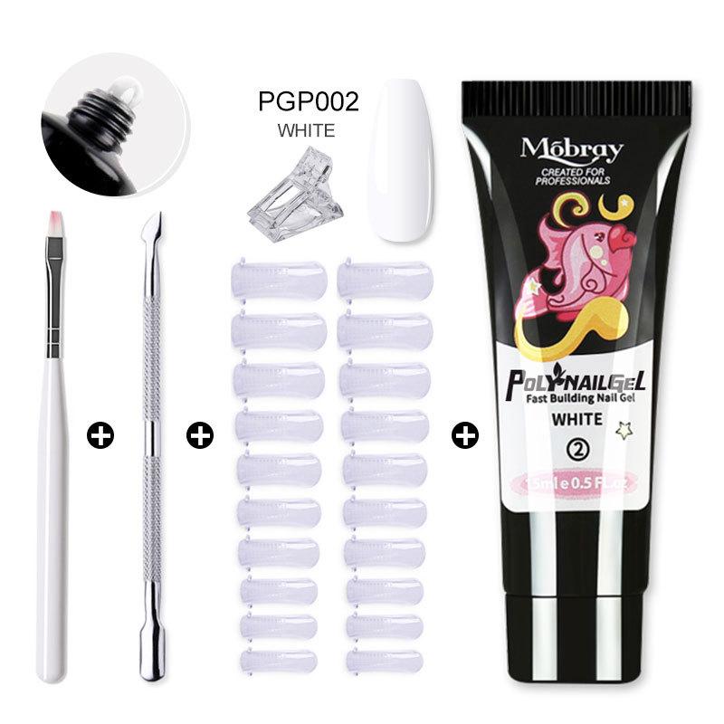 Nail Crystal Extension Gel Kit Quick Build Crystal Model Gel UV Light Cure Clear 30ml Professional Nail Art Supplies