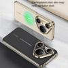 Leather Gilt Plated Frame with Built-in Magnetic Phone Case For Huawei Pura 80 Ultra Pura 80 Pro + Camera Protect Cover