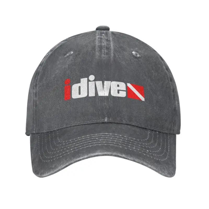 Cool Cotton Fashion I Love Dive Baseball Cap for Men Women Custom Adjustable Unisex Scuba Diving Lover Gift Dad Hat Hip Hop