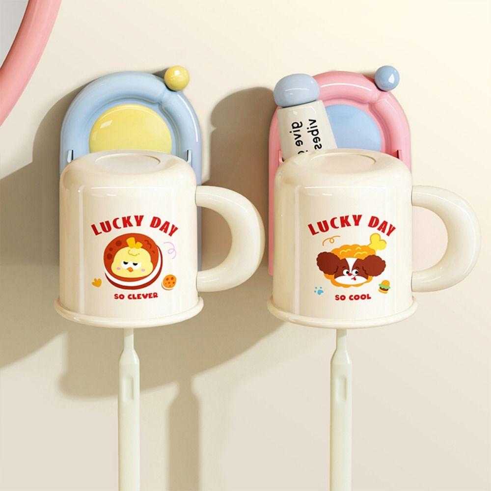 Punch-Free Bathroom Toothpaste Holder Waterproof Toothbrush Storage Rack  Bathroom Organizer