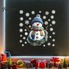 Removable Wall Stickers for Renters Christmas Santa Claus/Snowman Static Glass Stickers, Windows Clings, PVC Waterproof Scratch Resistant Home