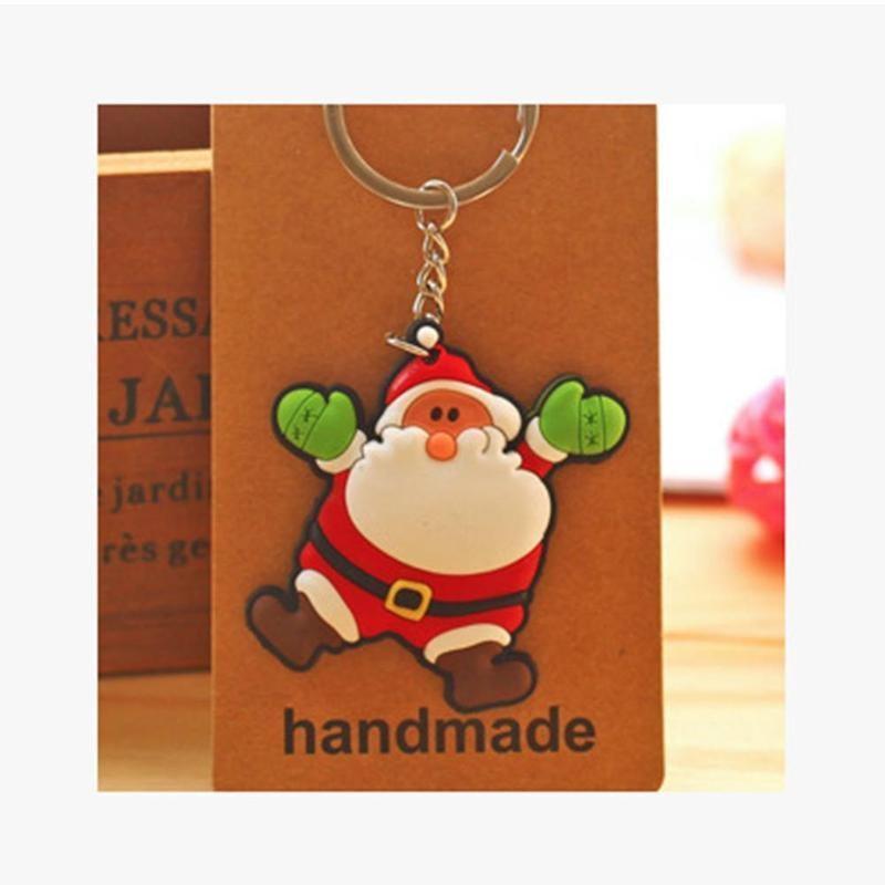 Mini Father Christmas Tree Decorations Santa Claus Keychain XMAS Children's Gifts Creative Fashion Key Chains Cute Keychains