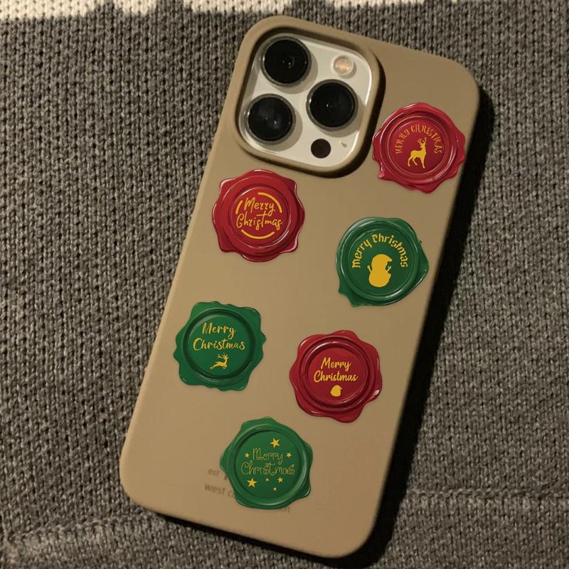 500Pcs/set Merry Christmas Stickers 1 Inch Round Christmas Tags Stickers For Kids Gift Baking Package Envelope Stationery Decor