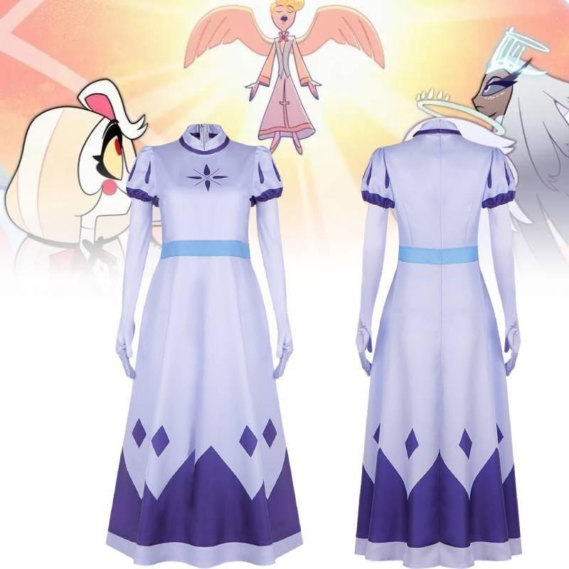 Hazbin Hotel Angel Emily Cosplay Costume Comfortable Polyester Fabric For Halloween