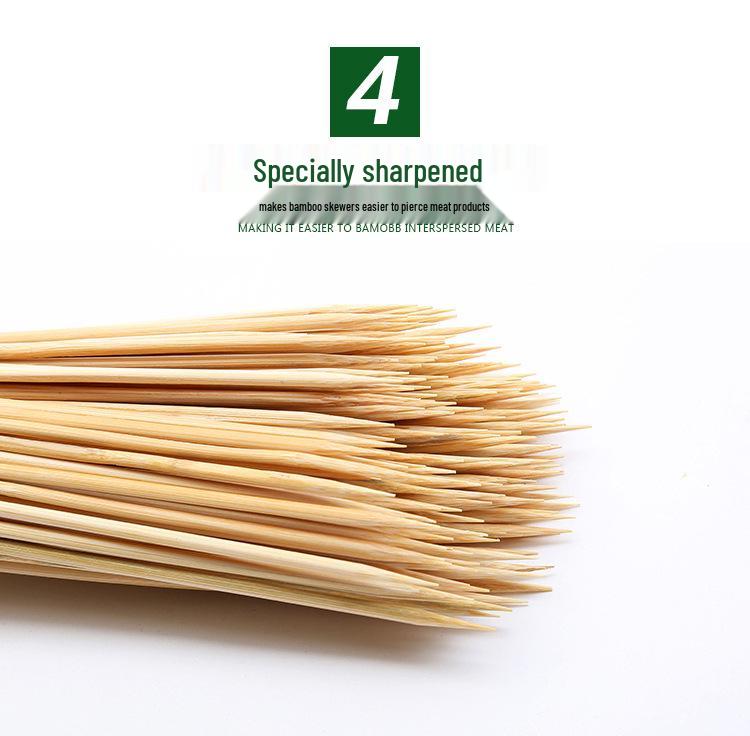 Bamboo Skewers for Marshmallow & Tanghulu: 4.0mm Thickness In Various Lengths (20-45cm) – Ideal for Handicrafts and Squid.