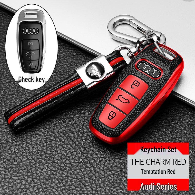 A6L Soft Rubber Key Case for A8L, A7, A5, A4L, Q5 Smart Keys