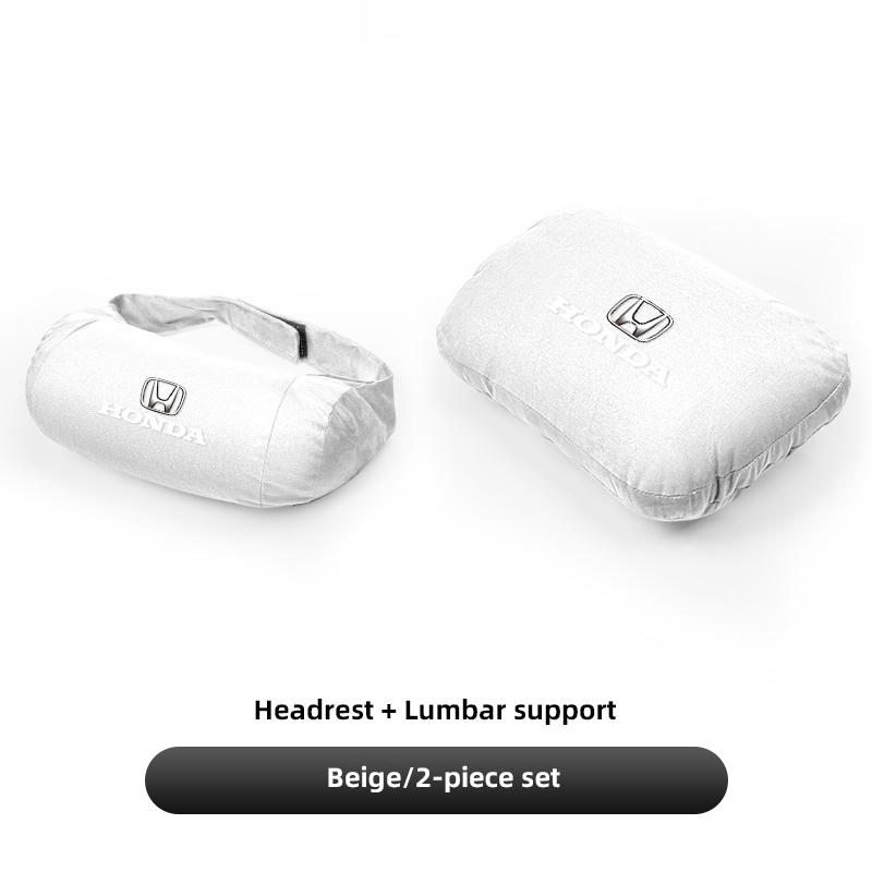 Car Neck Support Pillow Waist Pillow Auto Logo Seat Headrest For Honda Civic Accord Crosstour Spirior Odyssey Avancier UR-V CR-Z