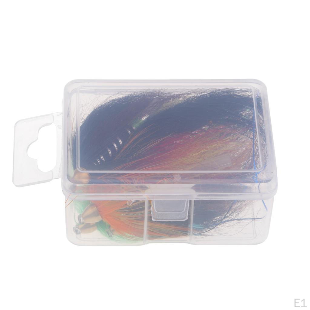 4Pc Tube 4 Color Salmon And Sea Trout Fly Fishing