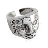 Geometric Portrait Ring Women's Fashion Concave and Convex Face Ring Retro Open Ring