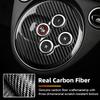 Carbon Fiber Car Gear Shift Button Switch Cover Sticker For Fiat 500 Abarth 595 695 12-23 Auto Interior Decoration Accessories