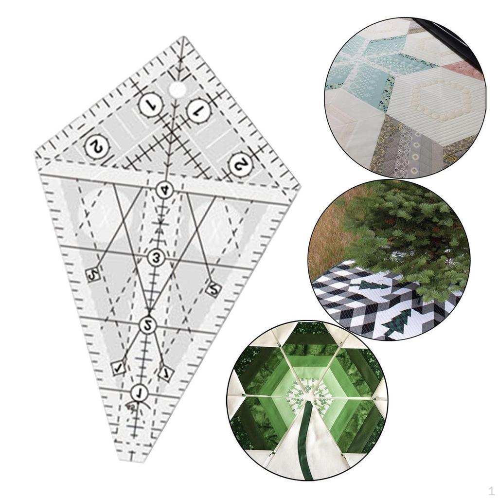 Acrylic Quilting Template Ruler Patchwork Accessories Precision Simple Solid Color Multi-Function