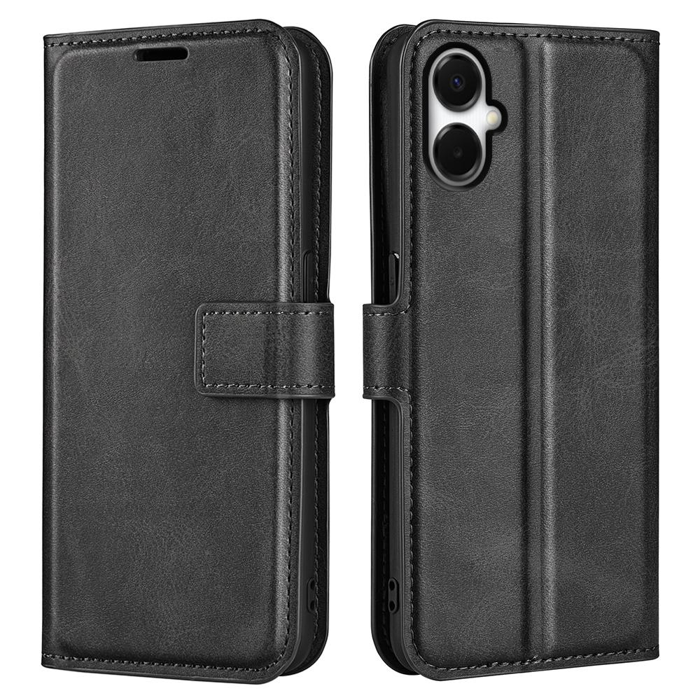 For Samsung Galaxy A06 5G Stand Case Anti-Scratch Calf Texture Leather Phone Cover