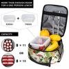 Plant Mushroom Pattern Insulated Lunch Bag for Kids School Cooler Thermal Food Box Tote Leakproof Lunch Boxes Container