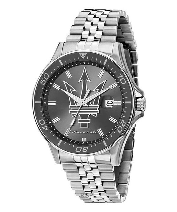 Maserati Sfida Stainless Steel Grey Sunray Dial Quartz R8853140010 100M Men's Watch