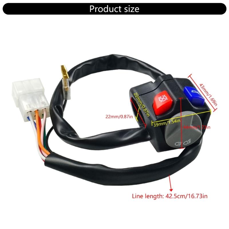 Motorcycle Starter Stop Button High/Low Beam Horn Switch Motorbike Accessories Combination Switch