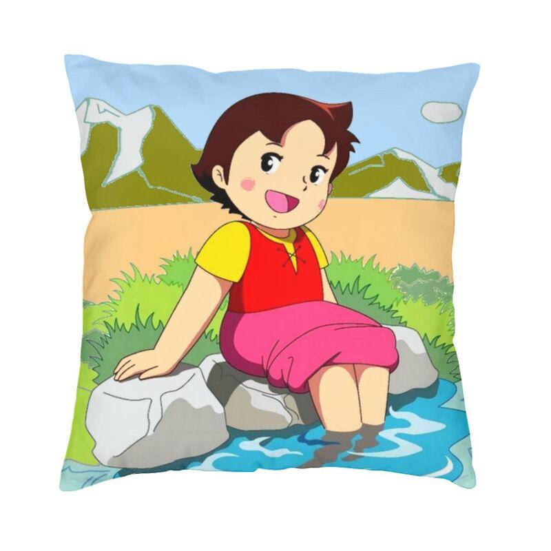 Heidi And Clara Cushion Cover Doublesided 3D Printing Alps Mountain Girl Throw Pillow Case for Sofa Pillowcase Home Decoration