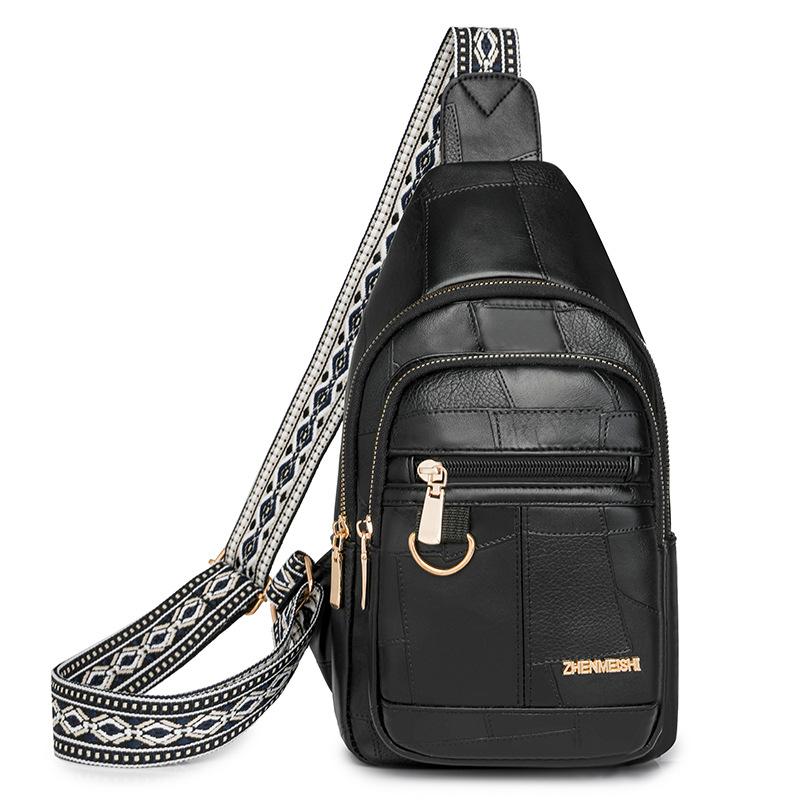Kleine Sling Bags für Damen, Umhängetaschen, trendiger Reiserucksack aus Kunstleder, Sling-Geldbörse, Damen-Bauchtasche, Brusttasche mit verstellbarem Gitarrengurt