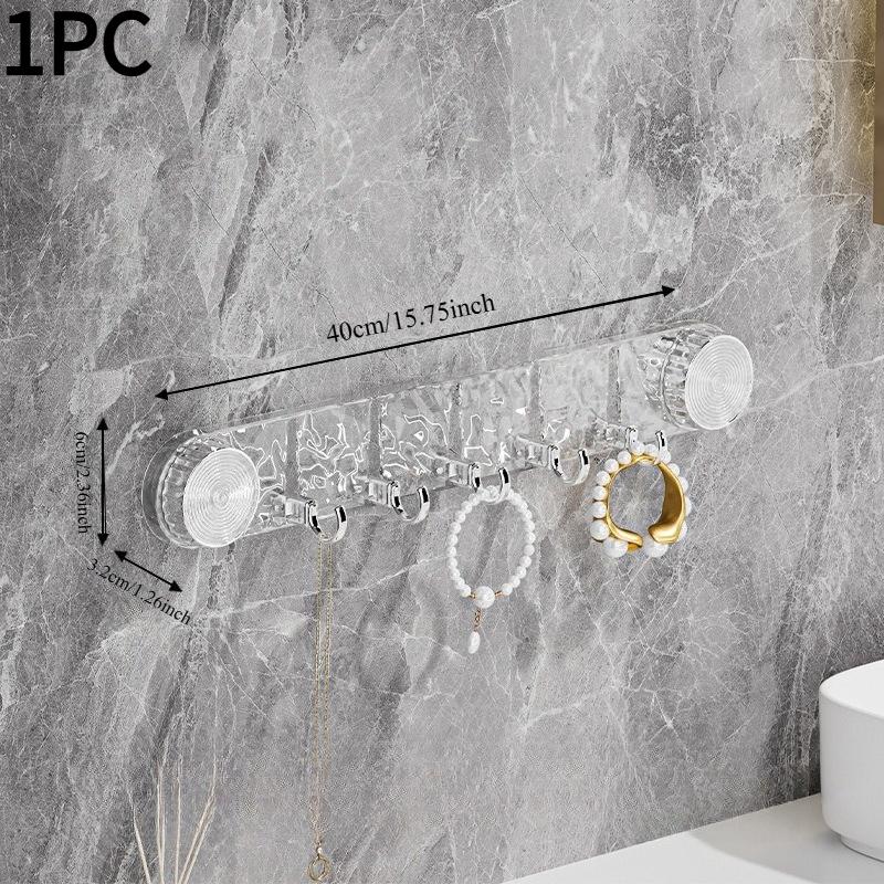 1PC rotating suction cup corrugated row hook light luxury non-punching door back coat hook bathroom kitchen strong load-bearing non-marking hanging