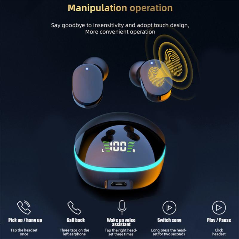 Tws G9s Earphones Bluetooth-compatible 5.1 Wireless Gaming Headset Noise Cancelling Compatible For