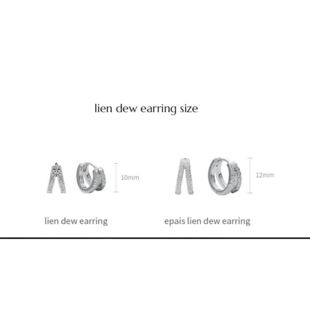 Verte 925 Silver   Dew Earring Epais Lien deux.Silver.205