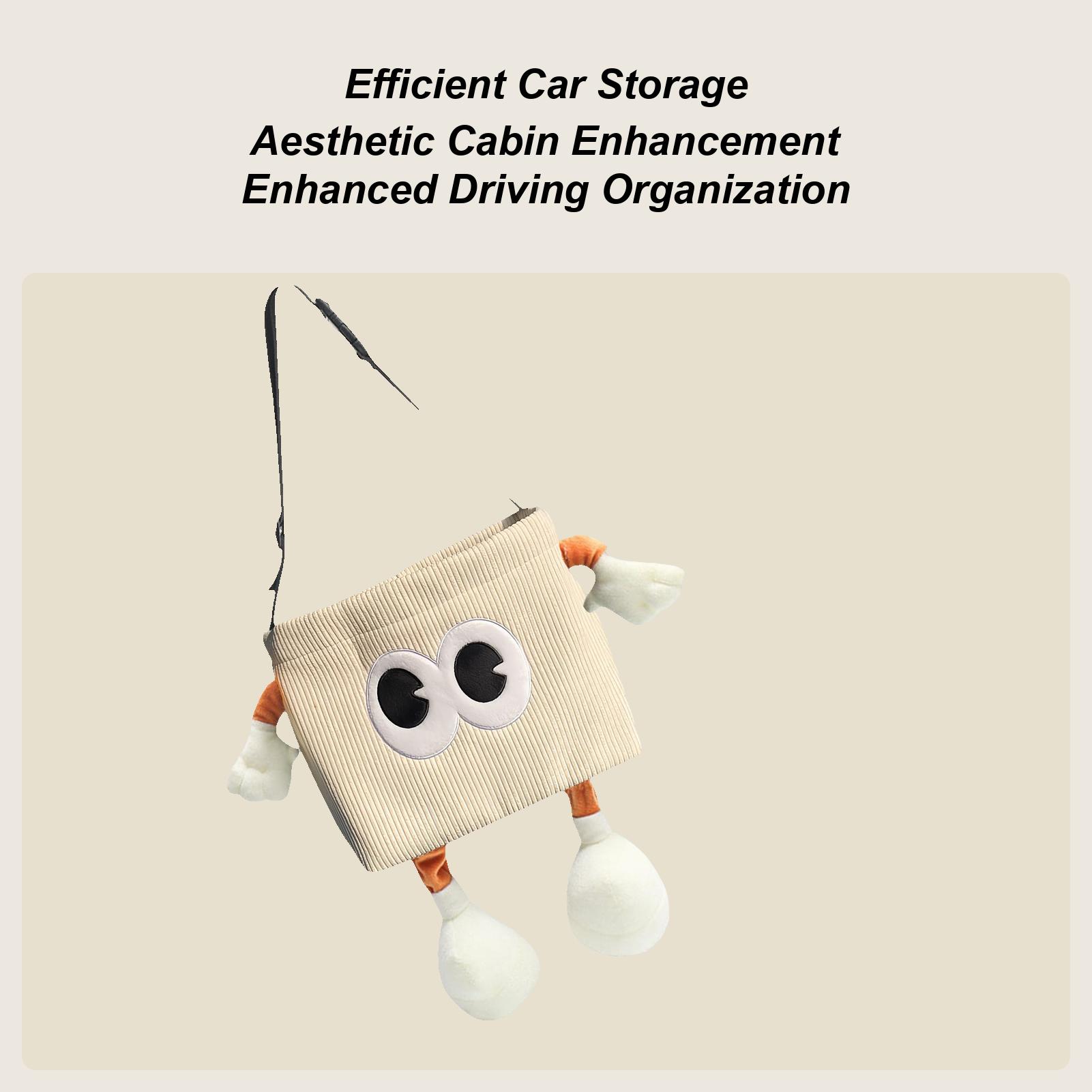 

Car Trash Can Hangable Auto Garbage Bag Large Capacity Automotive Organizers and Storage for SUV Sedan Home Outdoor Traveling CN